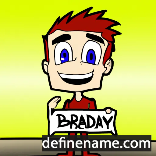 cartoon of the name Bradyn