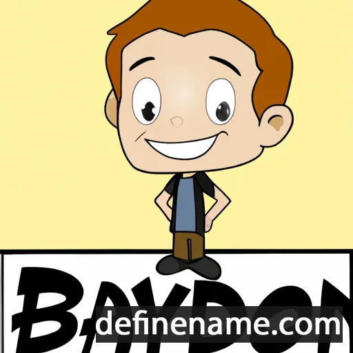 cartoon of the name Braydon