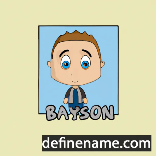 cartoon of the name Brayson