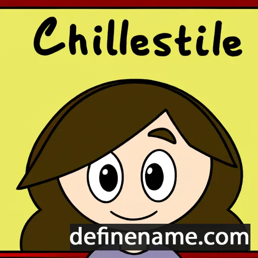 cartoon of the name Christelle