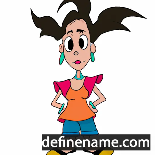 cartoon of the name Christin