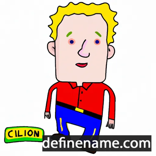 cartoon of the name Clinton