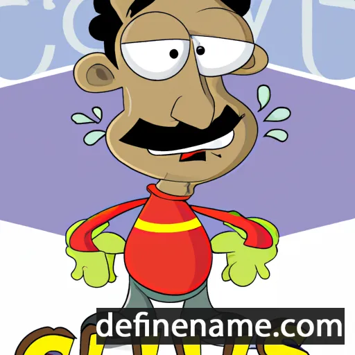 cartoon of the name Clovis