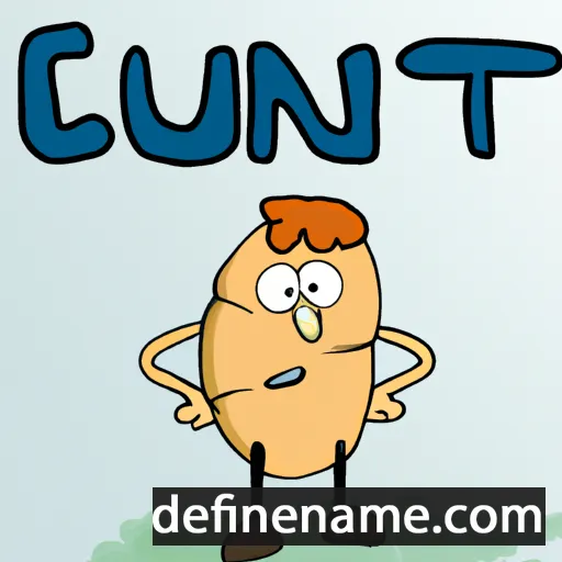 cartoon of the name Cnut