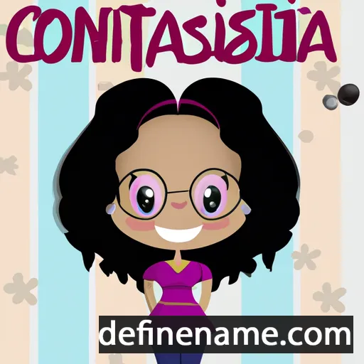 cartoon of the name Constância