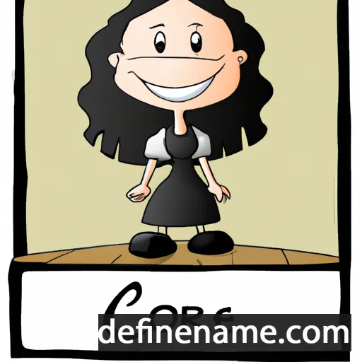 cartoon of the name Corie