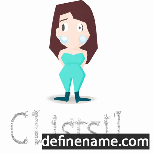 cartoon of the name Cristal