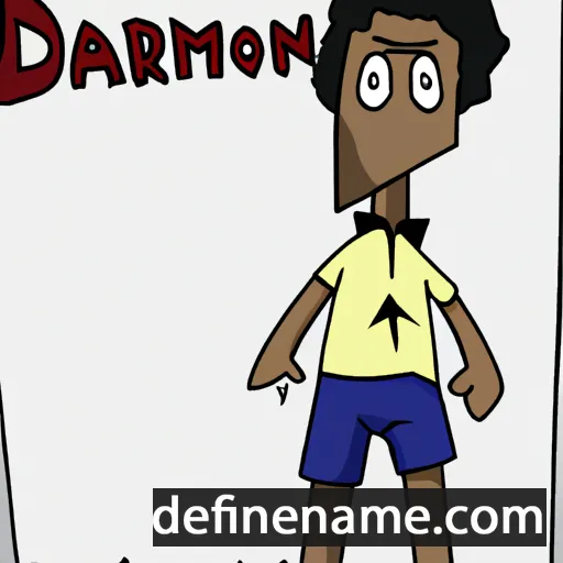 cartoon of the name Damarion