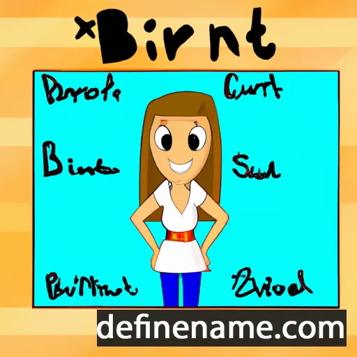 cartoon of the name Britni