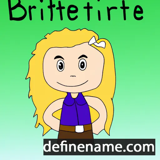 cartoon of the name Brittenie