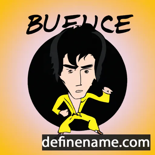 cartoon of the name Brucelee