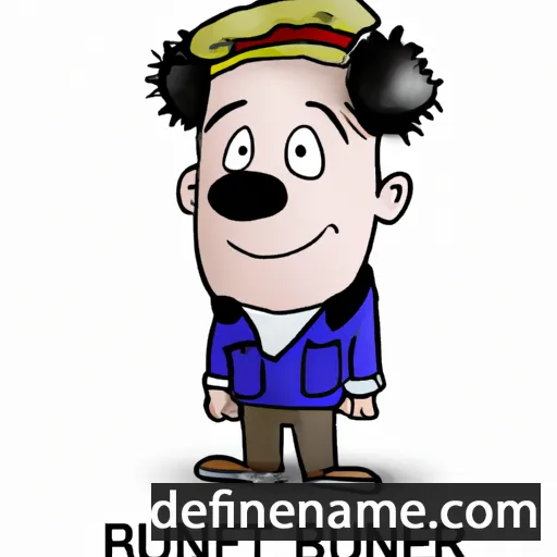 cartoon of the name Brunier