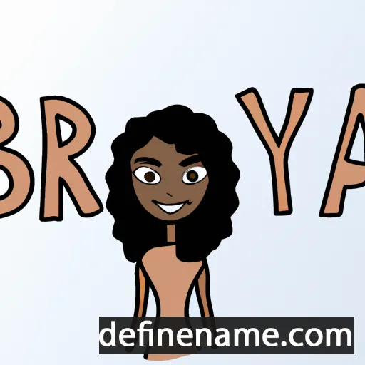 cartoon of the name Bryea