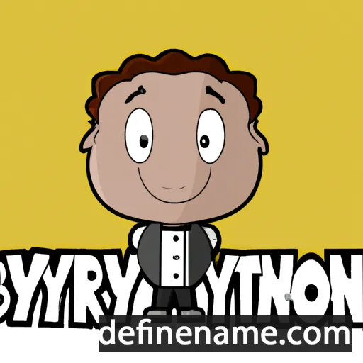 cartoon of the name Brynton