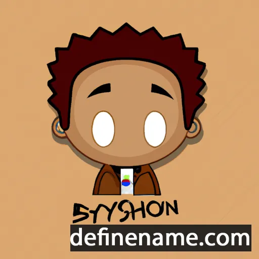 cartoon of the name Bryshon