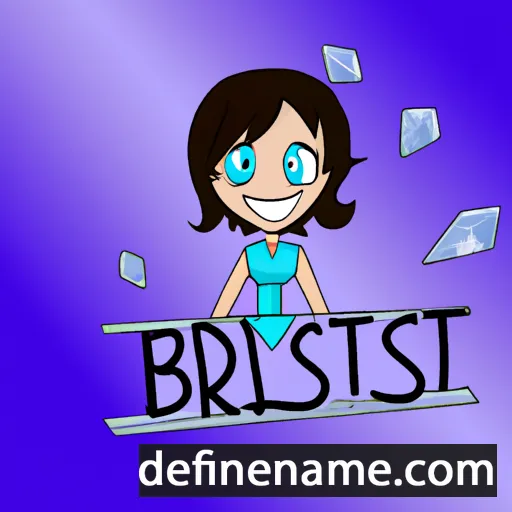 cartoon of the name Brystal