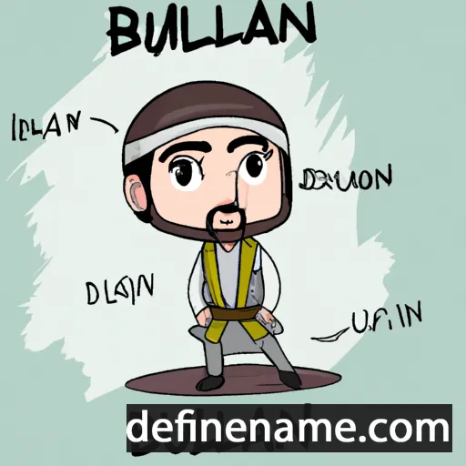 cartoon of the name Burhan al-Din