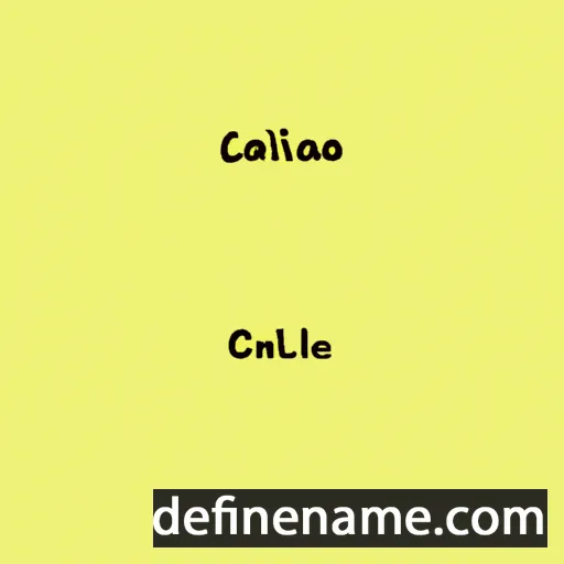 cartoon of the name Caliana