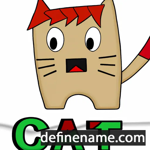 cartoon of the name Cát