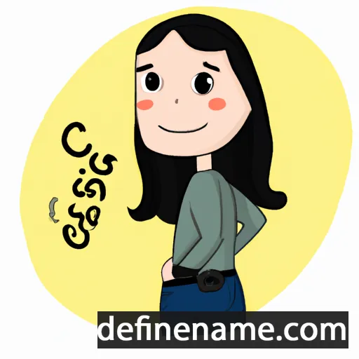 cartoon of the name Cassi