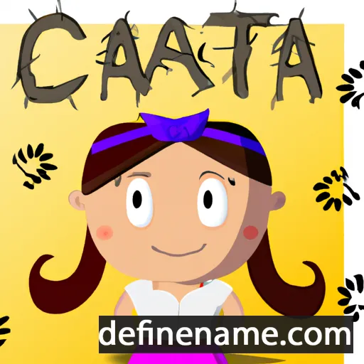 cartoon of the name Catæña