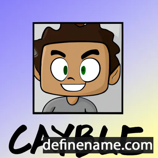 cartoon of the name Cayleb