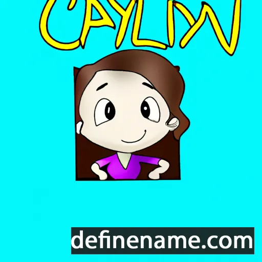 cartoon of the name Caylin