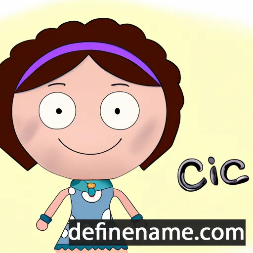 cartoon of the name Cecia