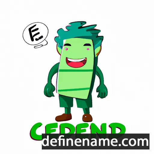 cartoon of the name Ceindeg