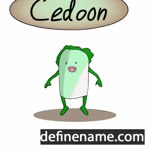 cartoon of the name Céladon