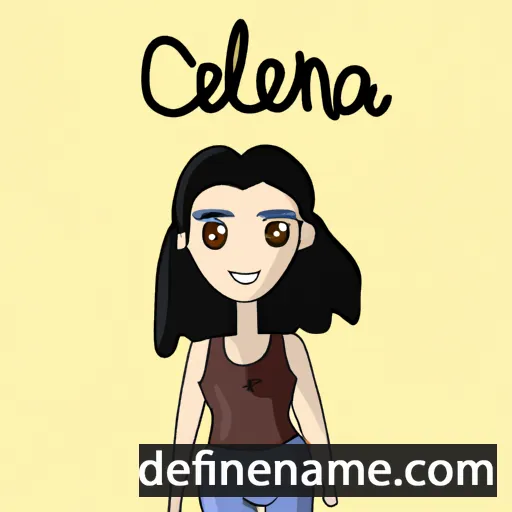 cartoon of the name Celena