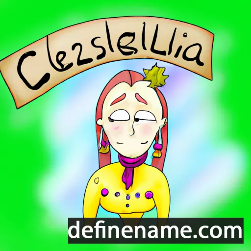 cartoon of the name Celesztina