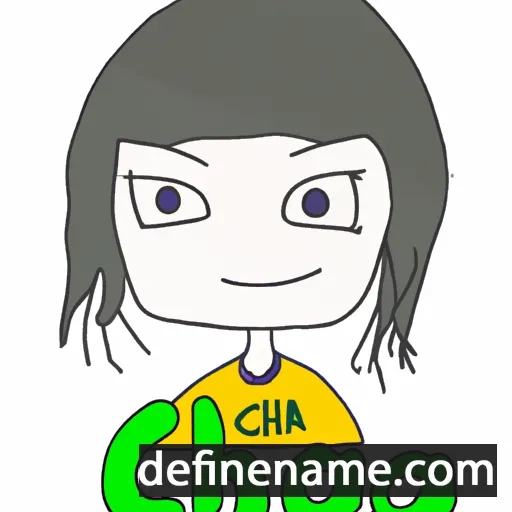 cartoon of the name Cha