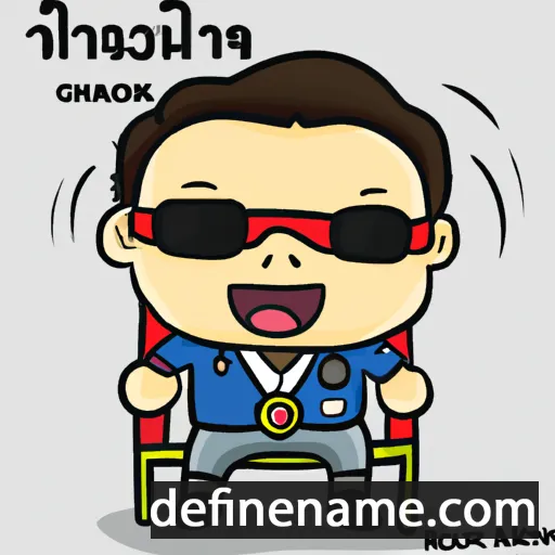 cartoon of the name Chalermchai