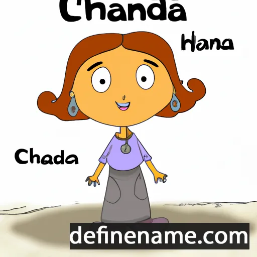 cartoon of the name Chanda