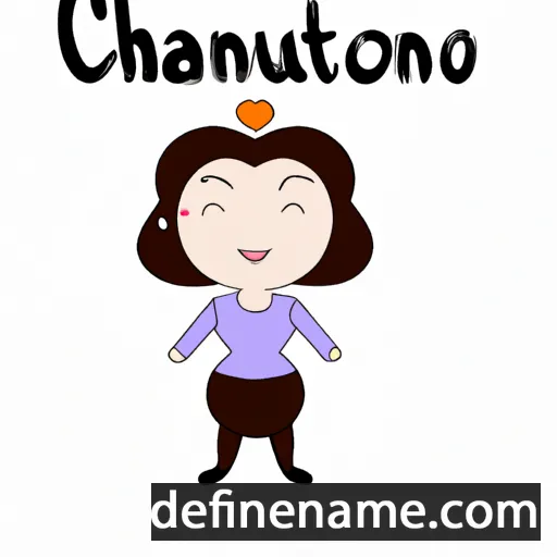 cartoon of the name Chantou