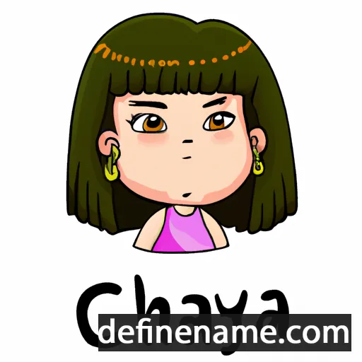 cartoon of the name Chanya