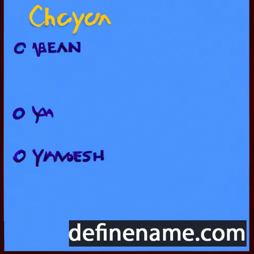 cartoon of the name Cheyan