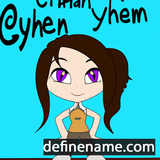 cartoon of the name Cheyann