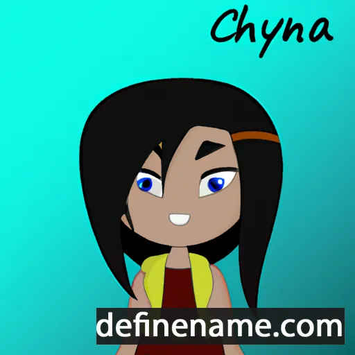 cartoon of the name Cheyna