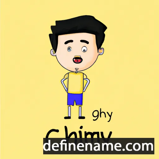 cartoon of the name Chinmay