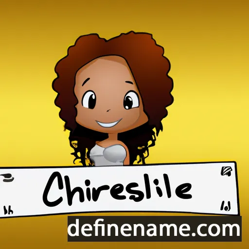 cartoon of the name Chrishelle