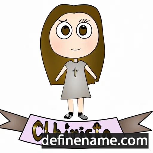 cartoon of the name Christia