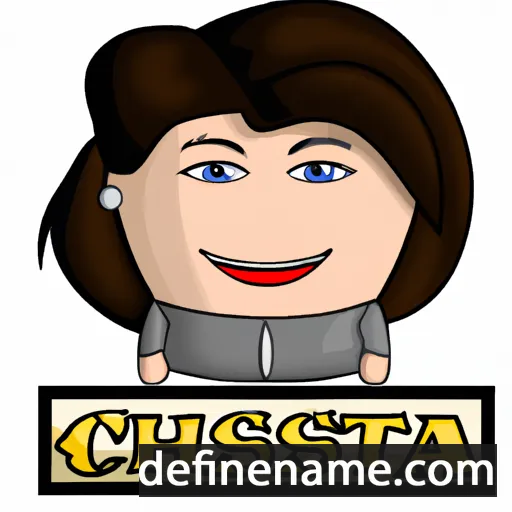 cartoon of the name Christia