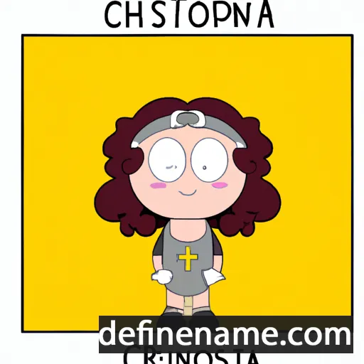 cartoon of the name Christonia