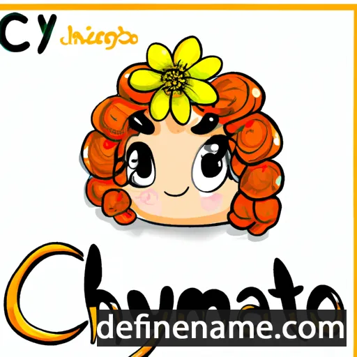 cartoon of the name Chrysanthemum