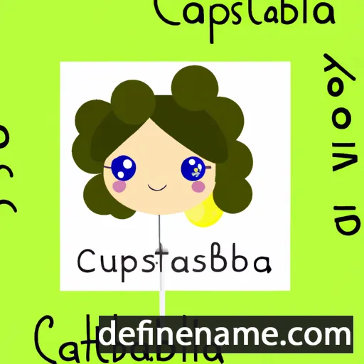 cartoon of the name Chrystabella