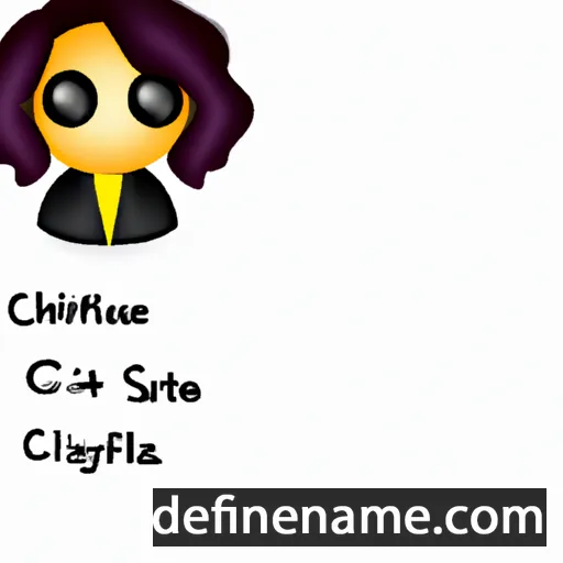 cartoon of the name Chrystel