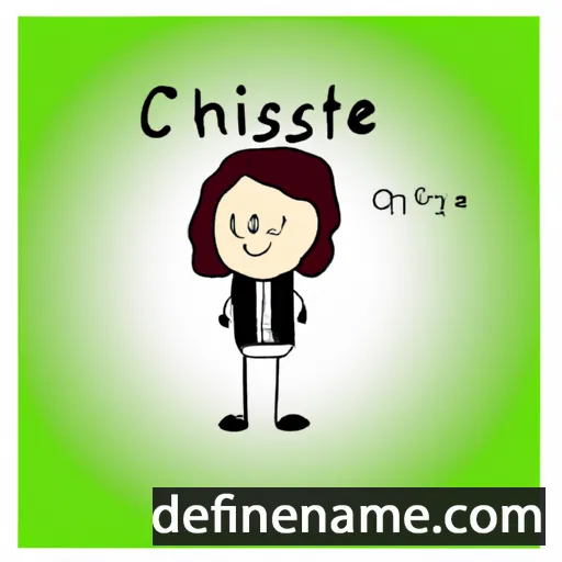 cartoon of the name Chrystie