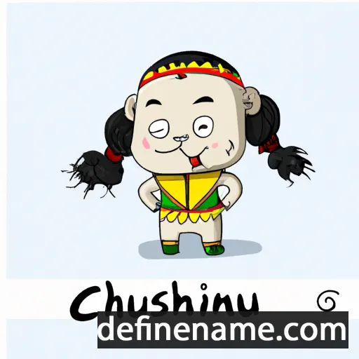 cartoon of the name Chuluunkhishig